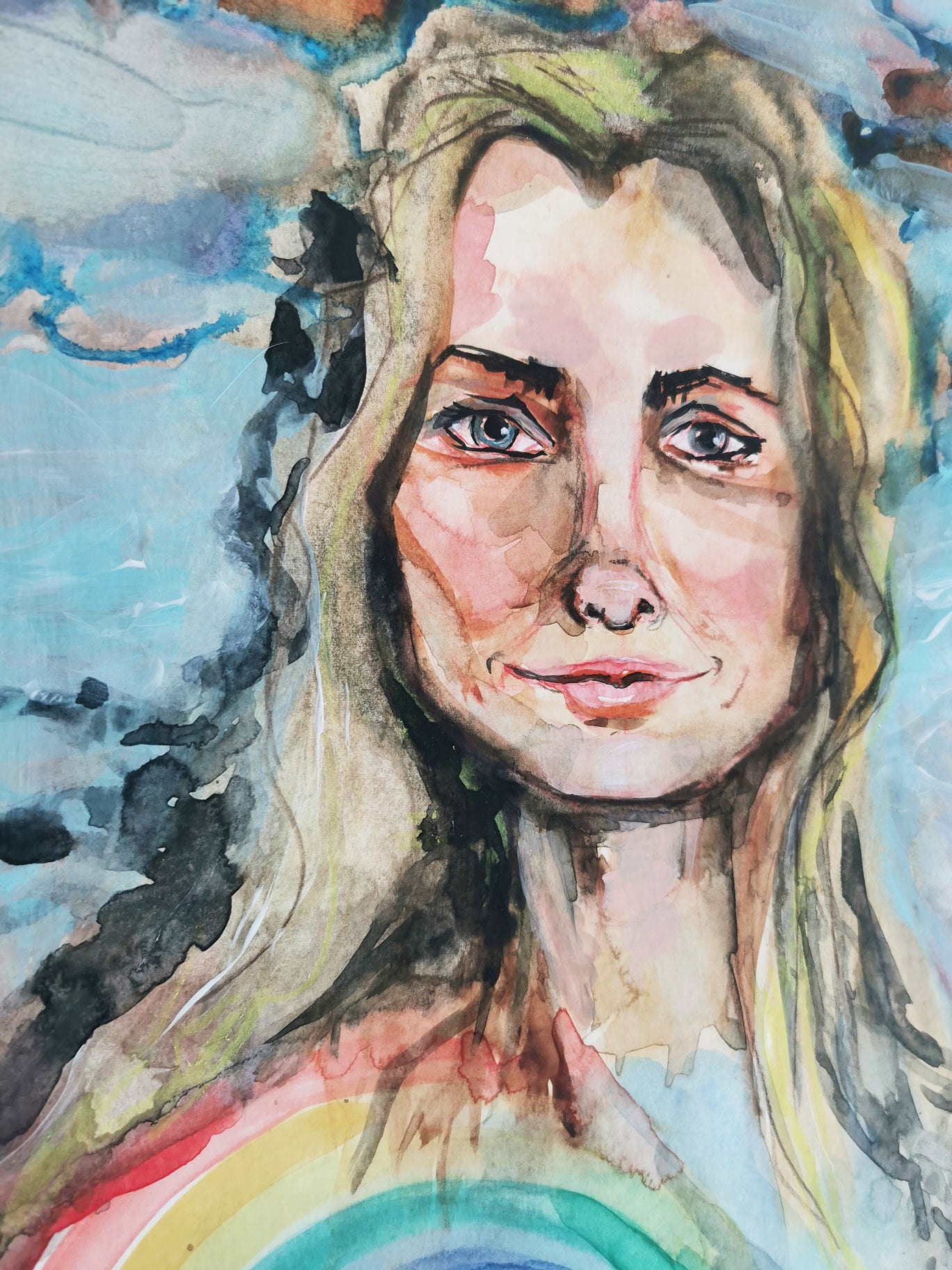 "do you have hope?" Aquarellzeichnung