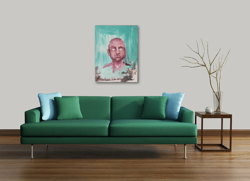 original "Unfertig" Acryl auf Leinwand