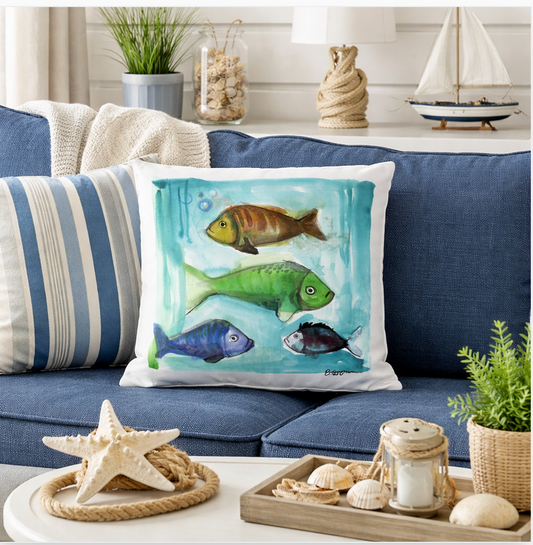 Kissenbezug "Fische"