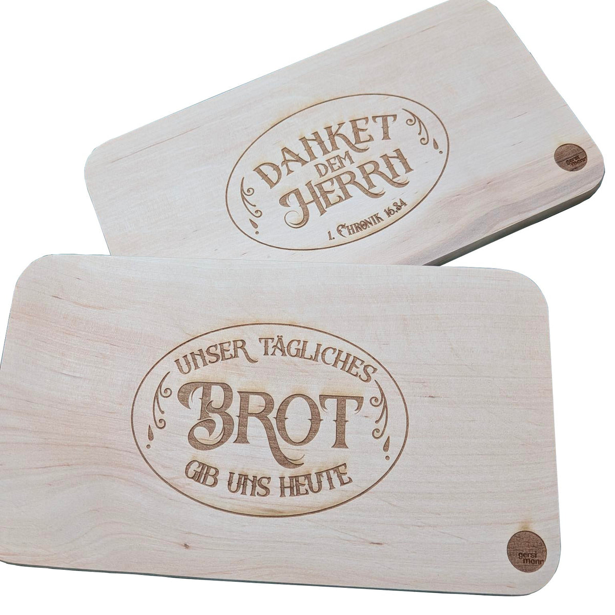 Frühstücksbrettchen Holz, klein, Danket