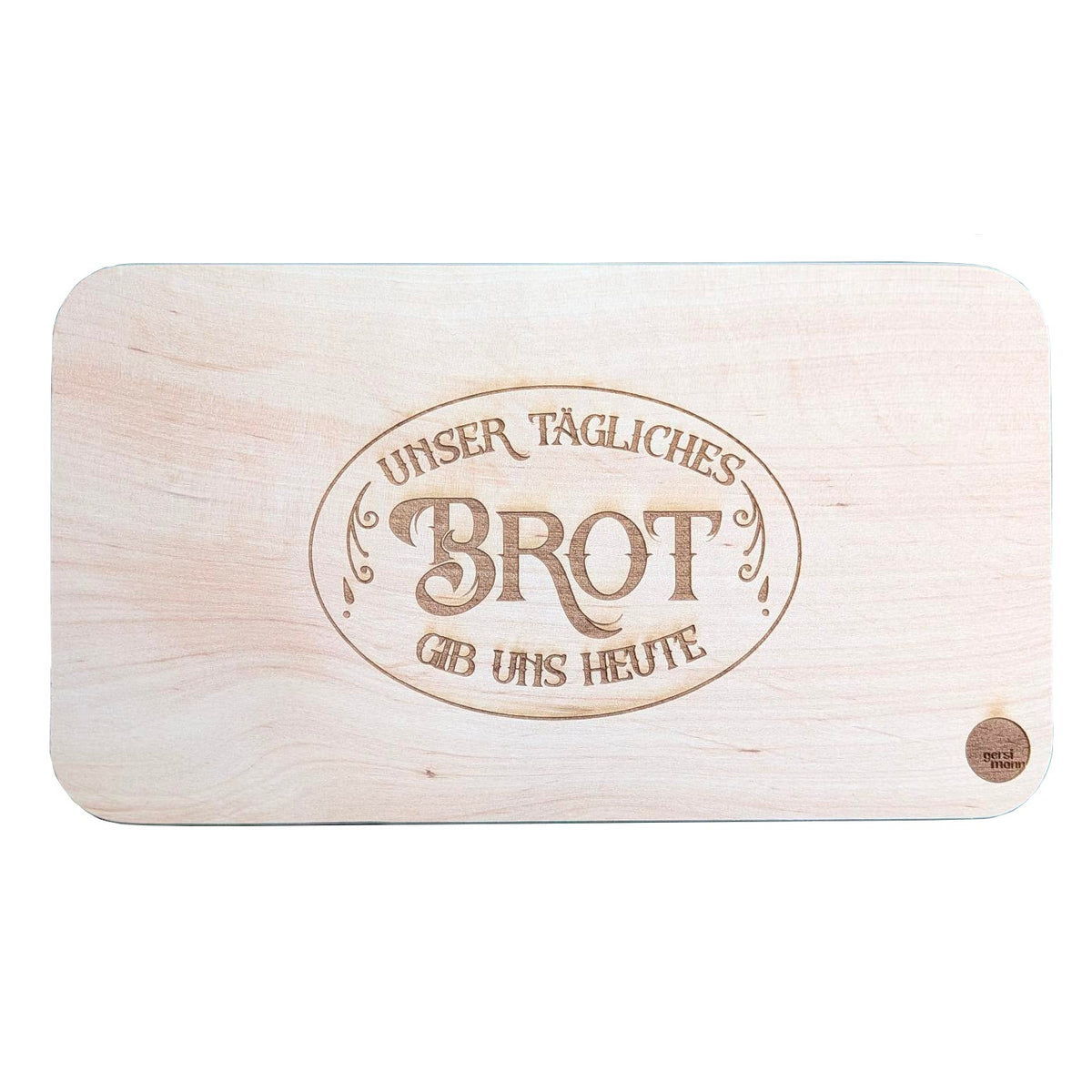 Frühstücksbrettchen, Holz, klein, täglich Brot