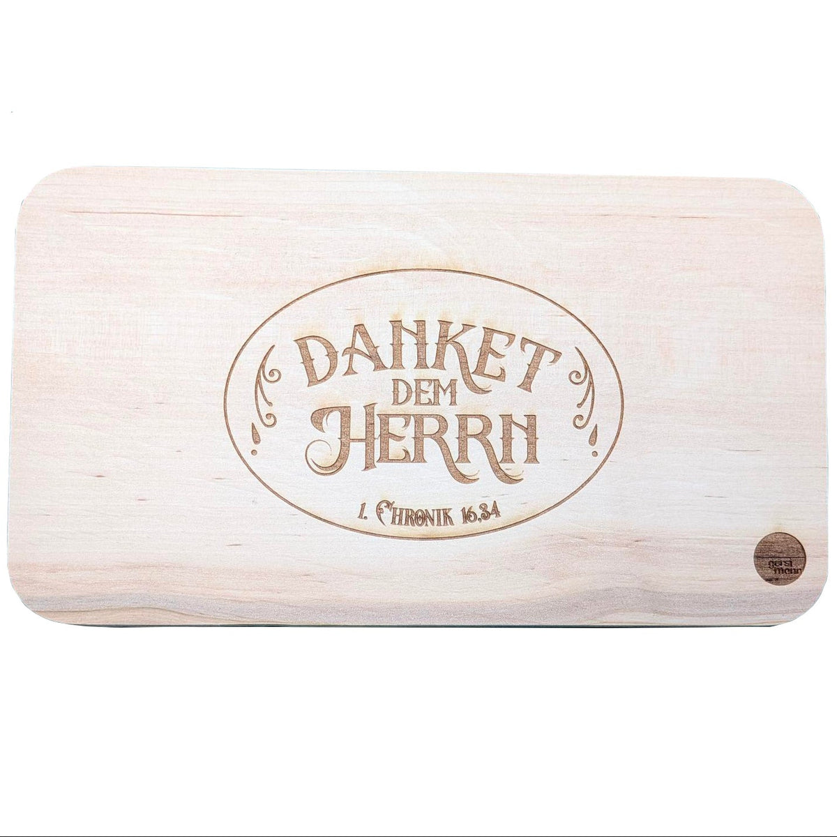 Frühstücksbrettchen Holz, klein, Danket