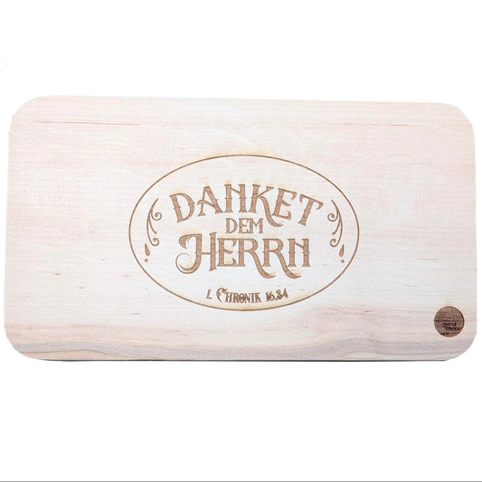 Frühstücksbrettchen Holz, klein, Danket