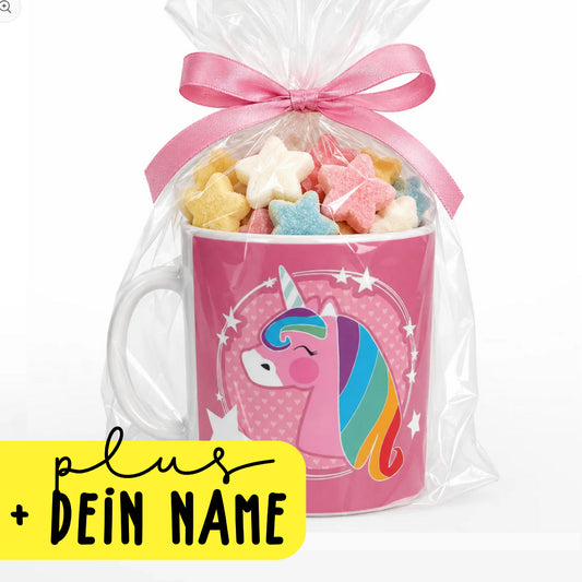 Tasse mit Einhornmotiv plus Wunschname