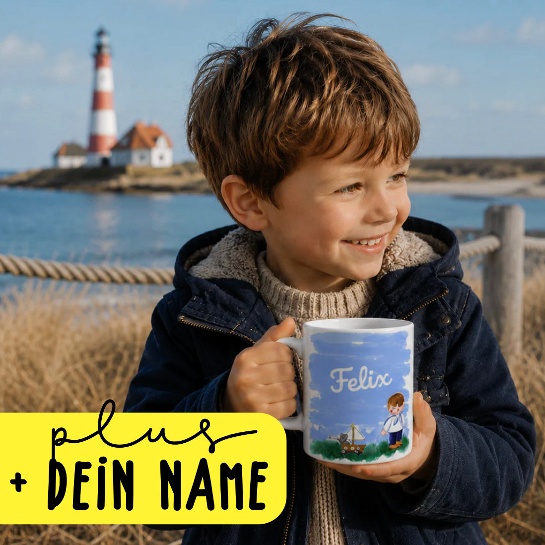 kleiner Matrose, personalisierte Tasse