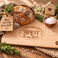 Frühstücksbrettchen, Holz, klein, täglich Brot
