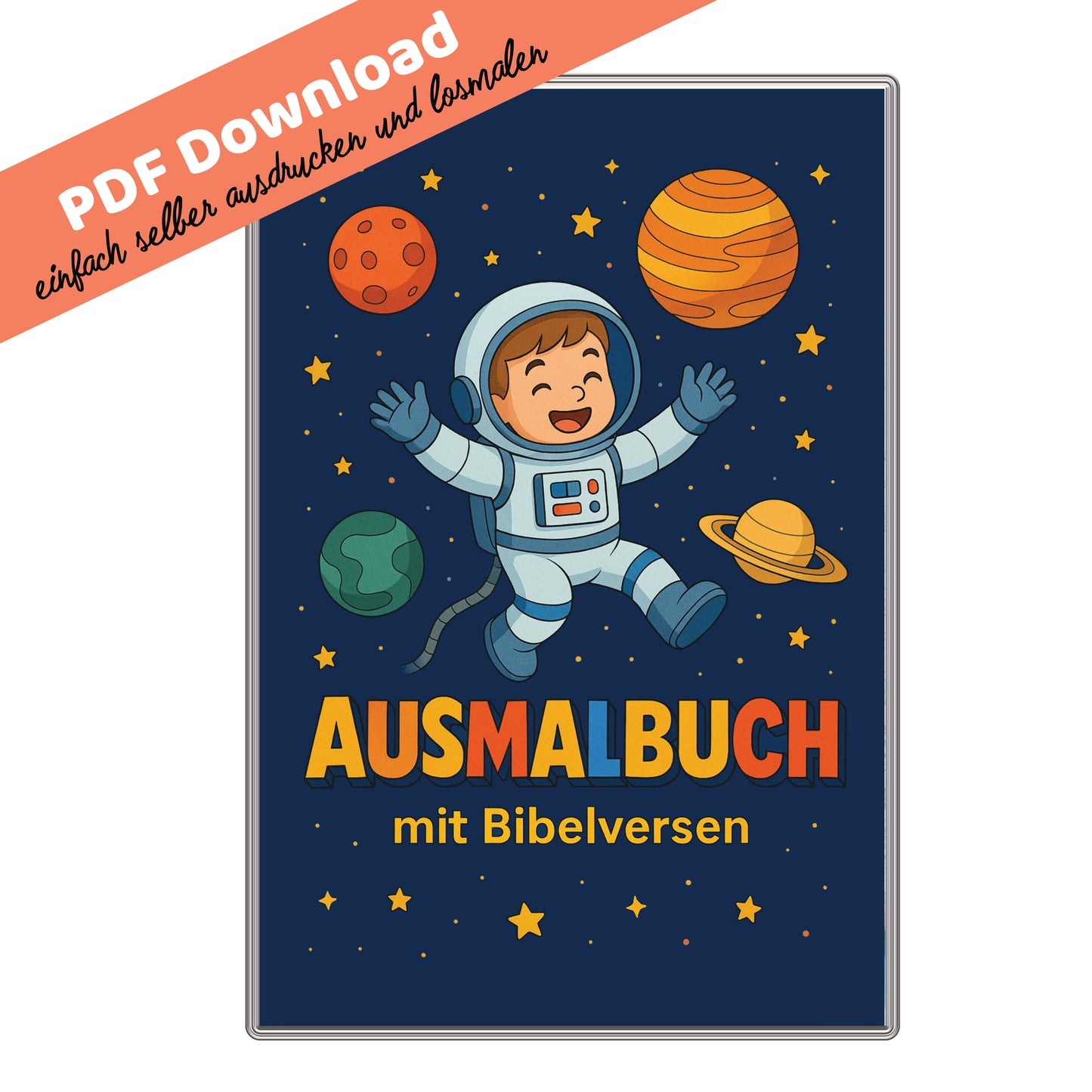 Astronauten Ausmalbuch mit Bibelversen Download