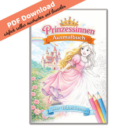 Ausmalbuch Prinzessin mit Bibelversen PDF Download